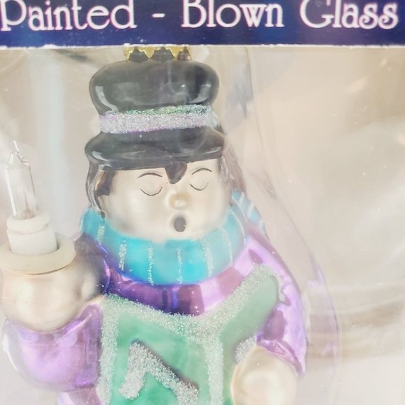 Lubeck Hand Painted Blown Glass  Ornament‎ Lights Up Christmas Holiday Caroler - Picture 7 of 7